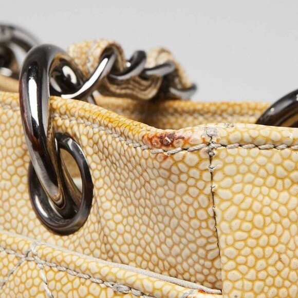 Chanel Beige Quilted Patent Caviar Leather Petite Reissue Shopping Tote Bag - Picture 12 of 12